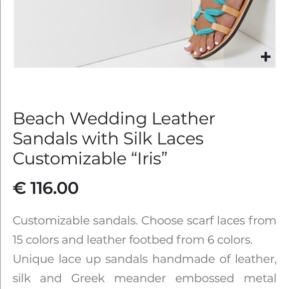 New Leather handmade sandals- silk ribbons USA 10 - Picture 5 of 11